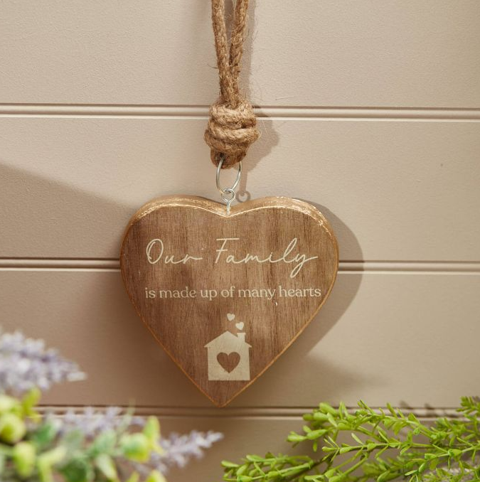 Our Family, Hanging Wooden Heart