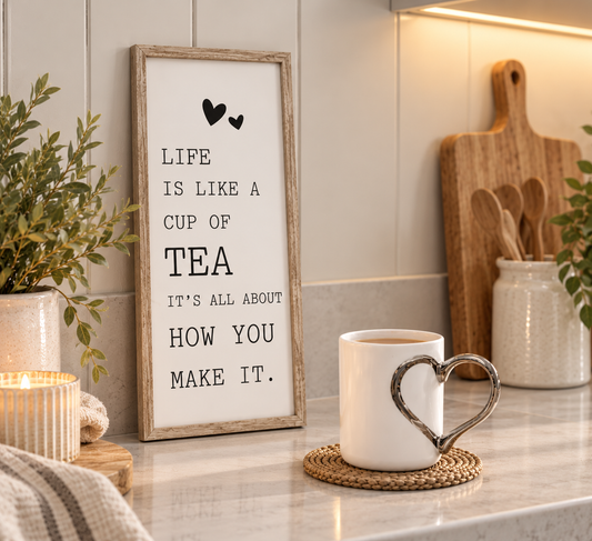 Life is like a cup of tea, Plaque