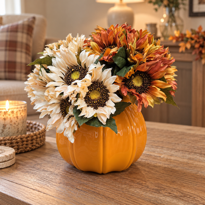Orange / Cream Flowers