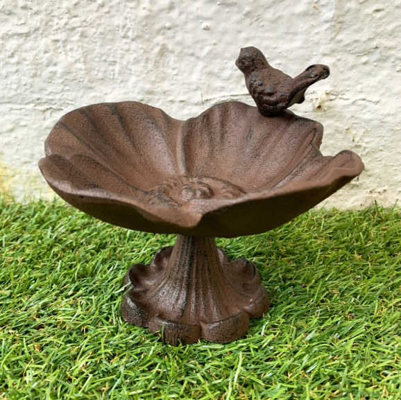 Cast Iron Flower Bird Bath