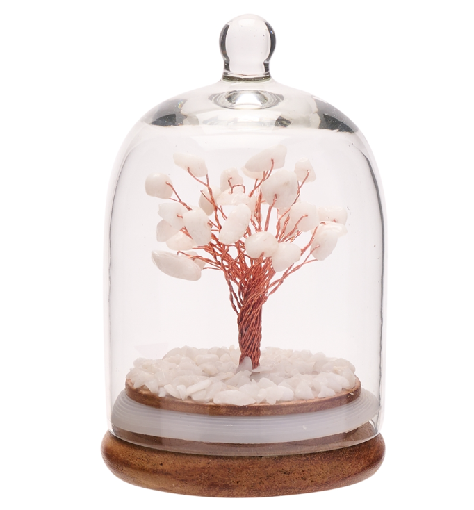 Gemstone Dome Tree - White Jade 11.5cm