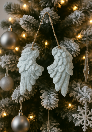 Set of hanging glitter wings