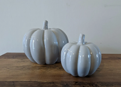 Grey Ceramic Pumpkin, 2 sizes