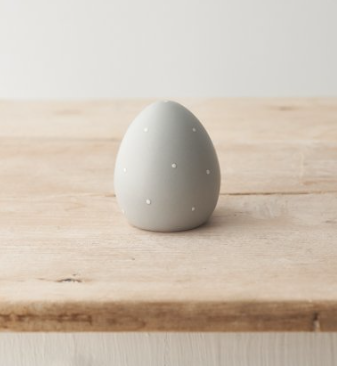 Grey Dotty Egg, 7.5cm