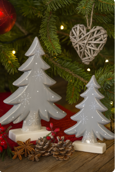 Ceramic Grey Christmas Tree