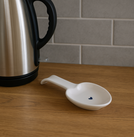 Ceramic Heart Shaped Spoon Rest