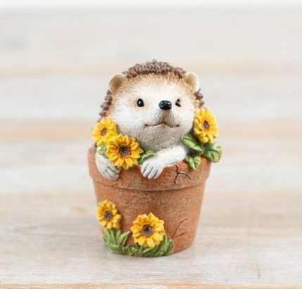 Hedgehog in Plant Pot, 8cm