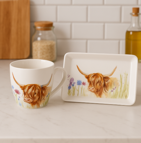 Highland Cow Mug with Gift Box