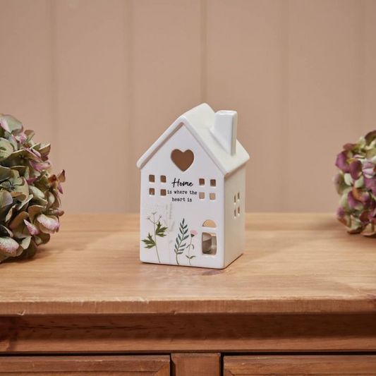 Floral home is where the hearty is tealight holder