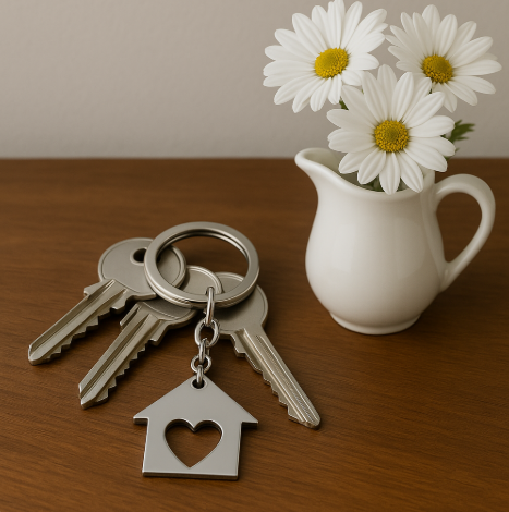 Heart Home Keyring