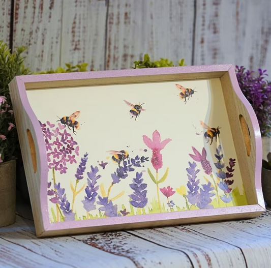 Lavender & Bees Tray, 30cm