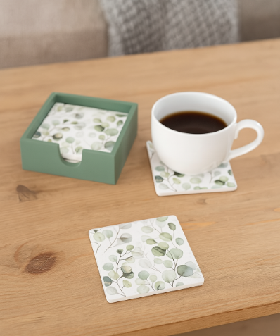 Leaf Pattern Set 6 Coasters