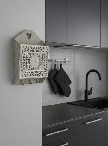 Grey Letter/Key Rack