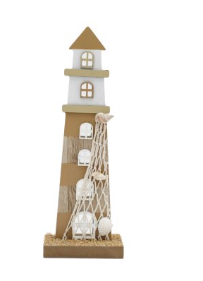 SAND LIGHTHOUSE ORNAMENT, 28CM