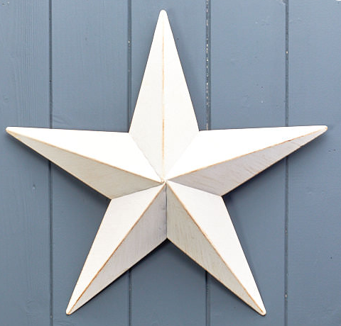White Metal Star, 35cm