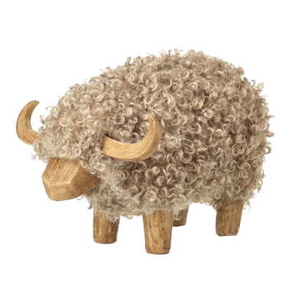 Neutral Wooly Brown Cow