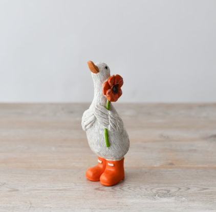 Duck in Orange Boots with Poppy