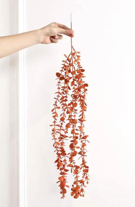 Artificial Orange Eucalyptus Hanging Vine
