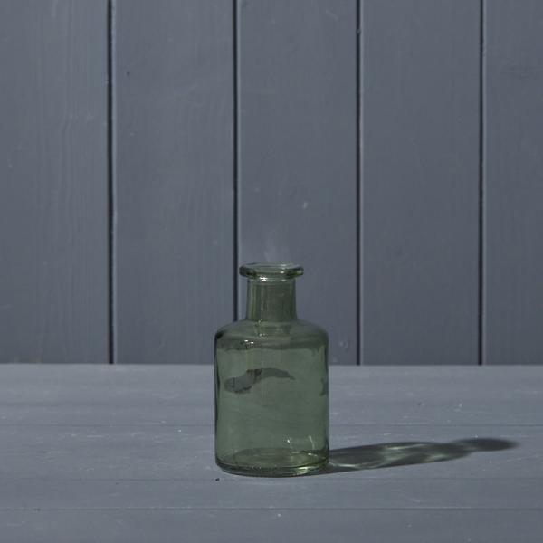 Vintage Green Glass Bottle D6.8 x H11.8cm  Weight-186g