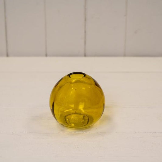Yellow Globe Glass Vase D8.8 x H8cm