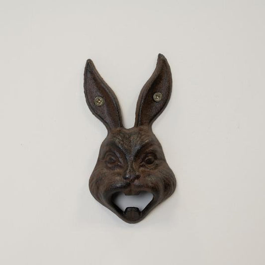 Cast Iron Traditional Style Fixed bottle Opener with Hare Decoration