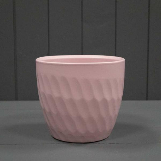Matt Rose Griebling Ceramic Carve Pot D15cm