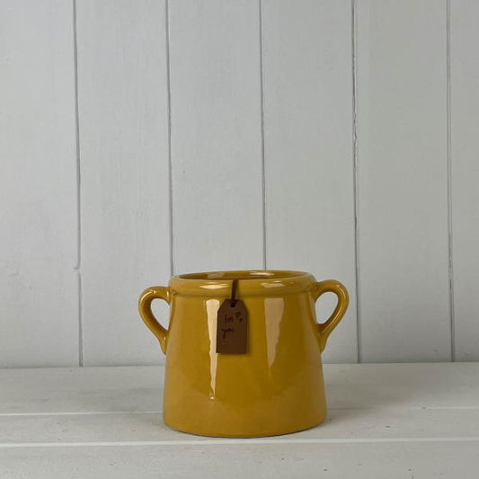 Burnt Yellow Pot (10cm)