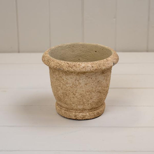 Round Clay Cement Urn Pot TD14xH11.5cm  Weight-731g