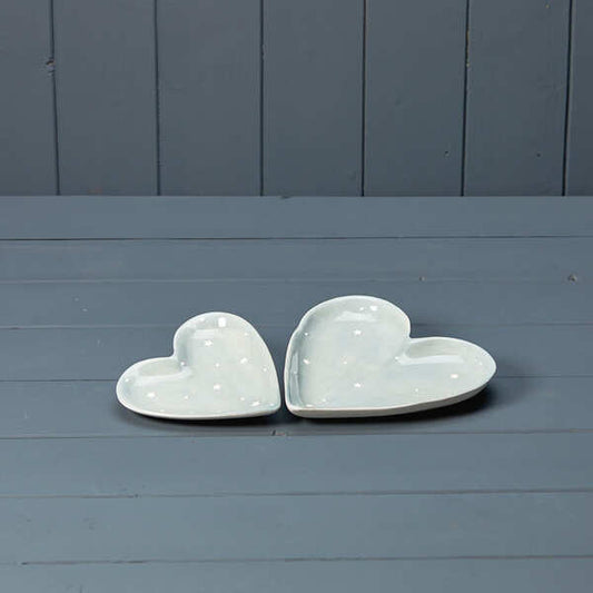 Ceramic heart dish 12x12x1.7cm