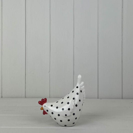 White Dotty Chicken TD12.1x7.3cm H12.3cm  Weight-140g