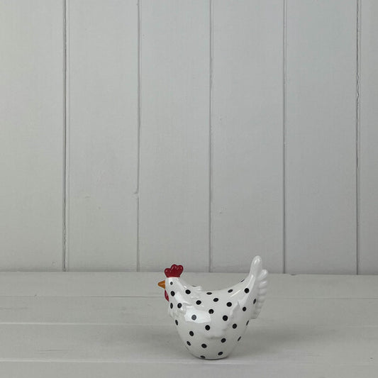 White Dotty Chicken TD9.2x5.4cm H7.9cm Weight-60g
