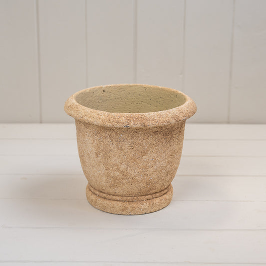 Round Clay Cement Urn Pot TD17xH14cm  Weight-1306g