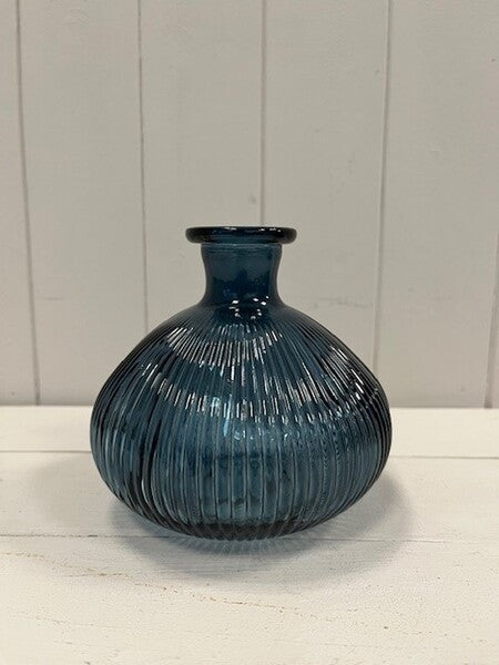 Blue Decorative Bottle 14cm x 14cm x 13cm