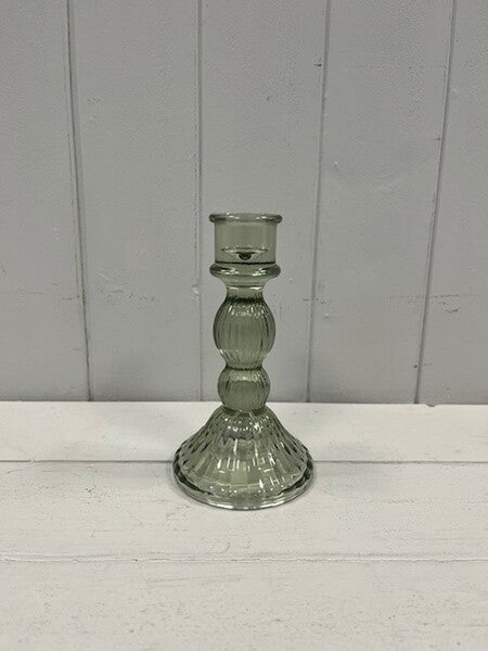 Medium Vintage Green Decorative Candle Holder 8.2cm x 8.2cm x 15.4cm
