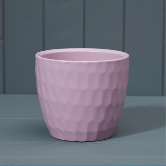 (305 15 187) Matt Lavender Griebling Ceramic Carve Pot D15cm