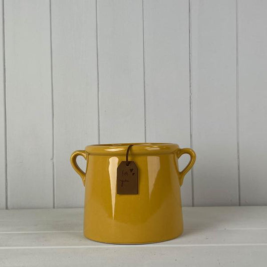 Burnt Yellow Pot 15cm