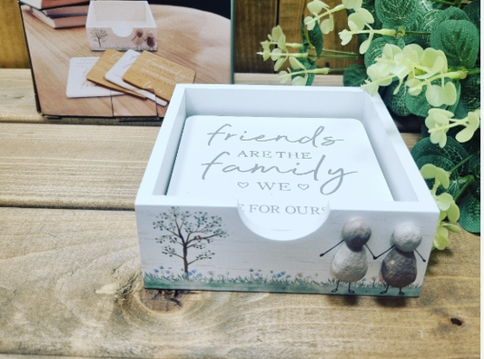 Set 4, Family/Friends Wooden Coaster Set