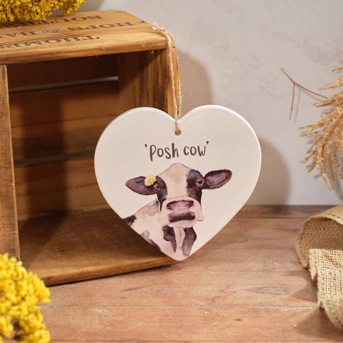Posh Cow Ceramic Hanger