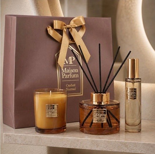 Gift bag set - Candle, Diffuser, Room Spray - Inspired by Louis Vuitton Ombre Nomade