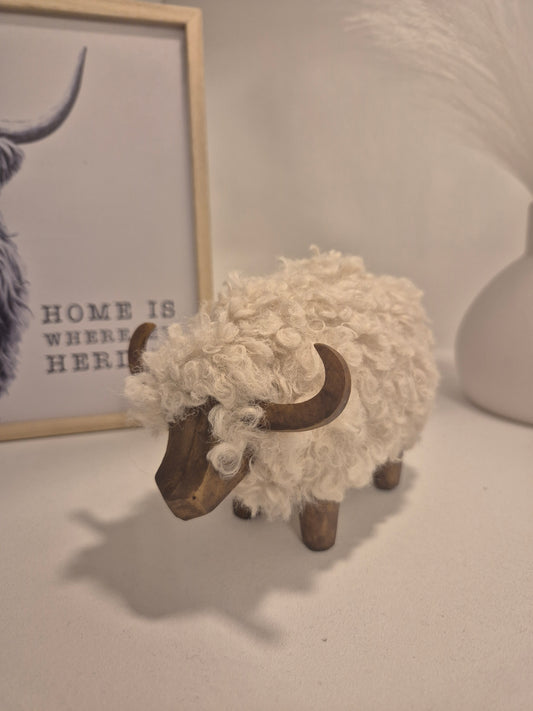 White Wooly Cow