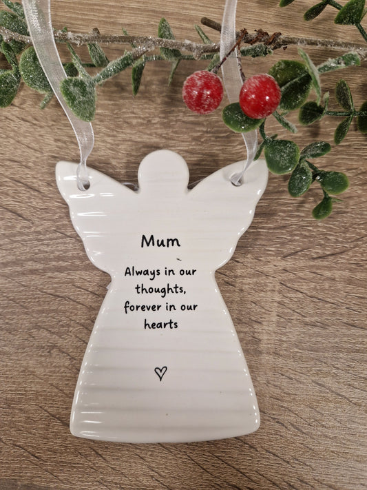 Ceramic Hanging Angel, Mum