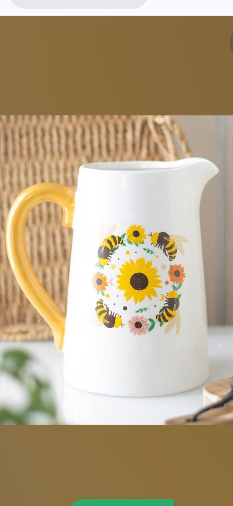 Bee Floral Jug