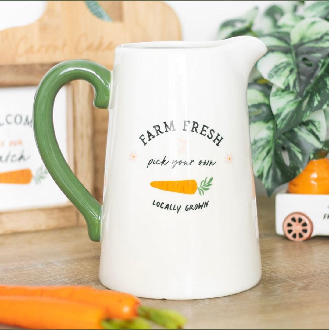 Carrot Patch Ceramic Jug