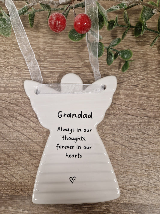 Ceramic Hanging Angel, Grandad