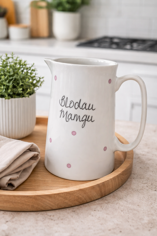 Pink Spotted MAMGU Blodau Jug
