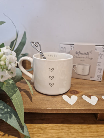 PAUSE - Triple Heart Mug