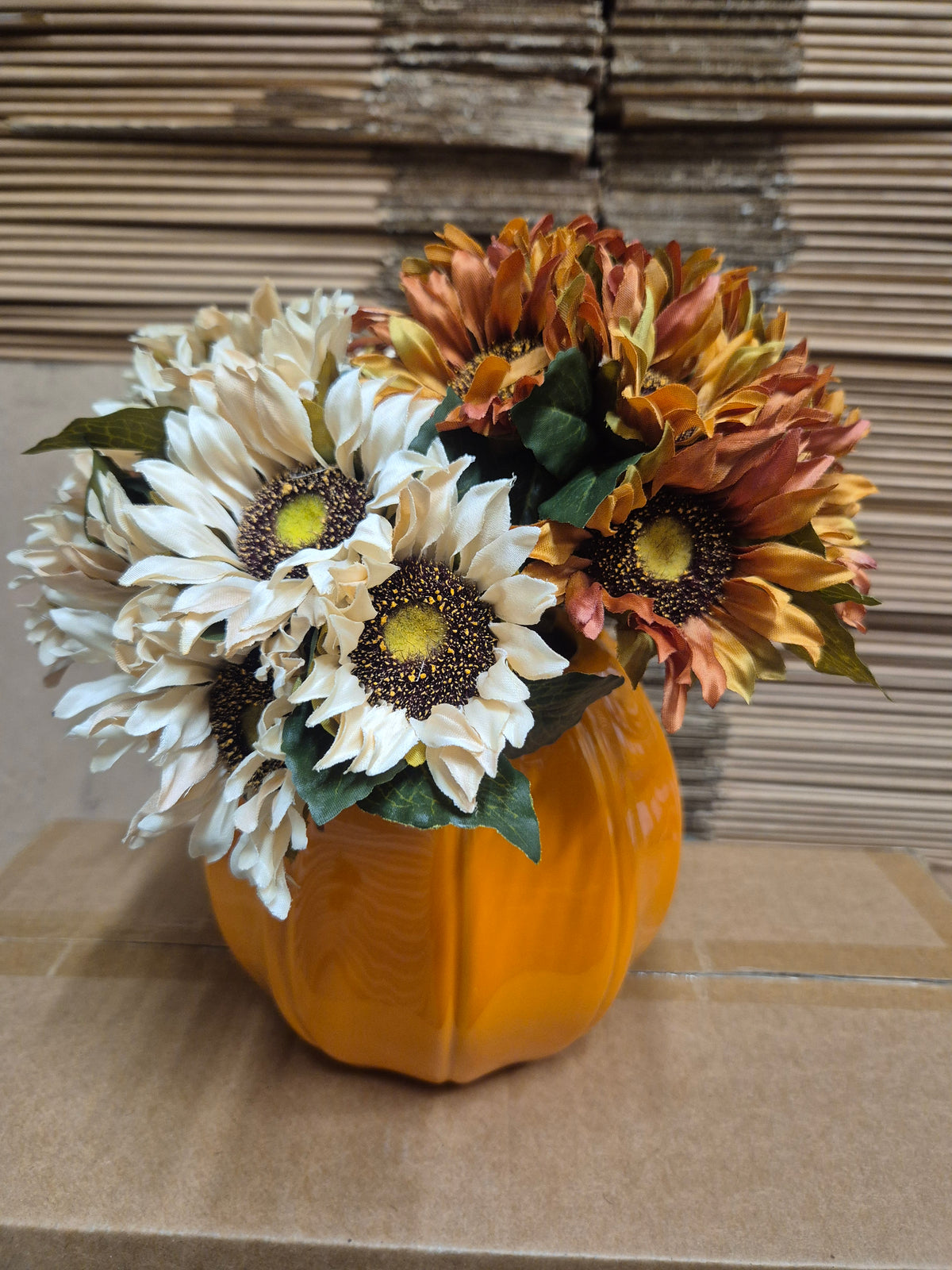 Orange / Cream Flowers