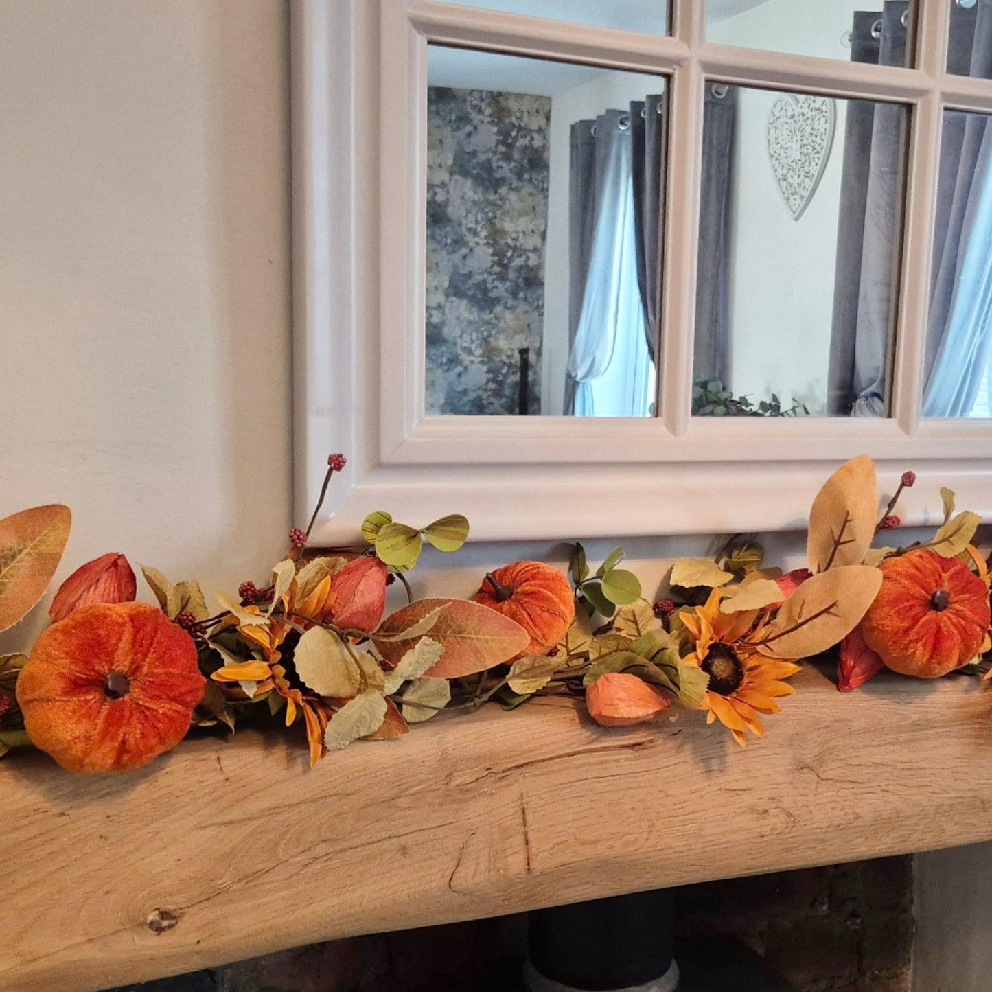 Autumn Pumpkin Sunflower Garland 1.5m