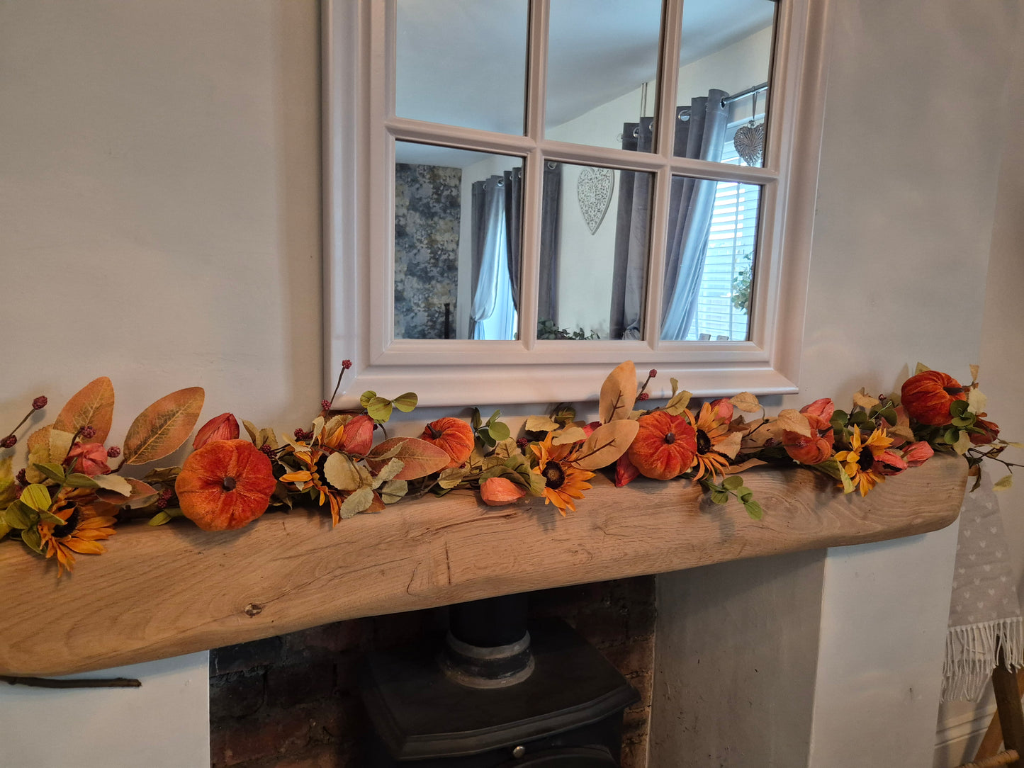 Autumn Pumpkin Sunflower Garland 1.5m