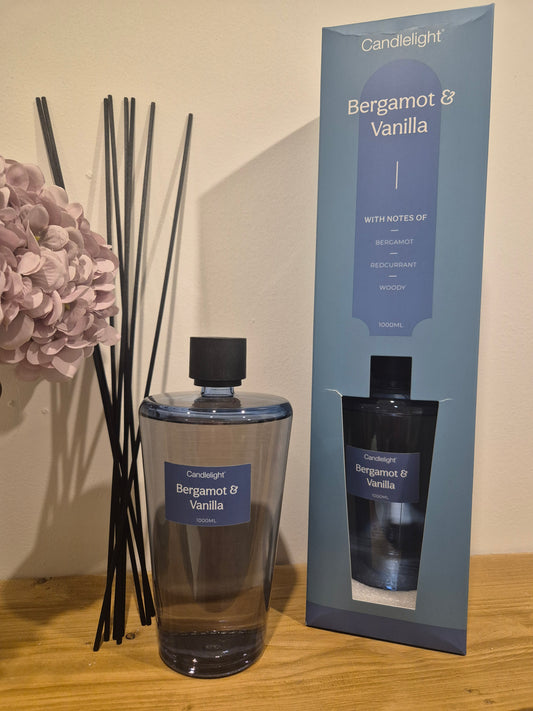 1000ML Reed Diffuser Bergamot & Vanilla